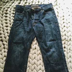 Express Blake Loose Fit Boot Cut Dark Wash Jeans